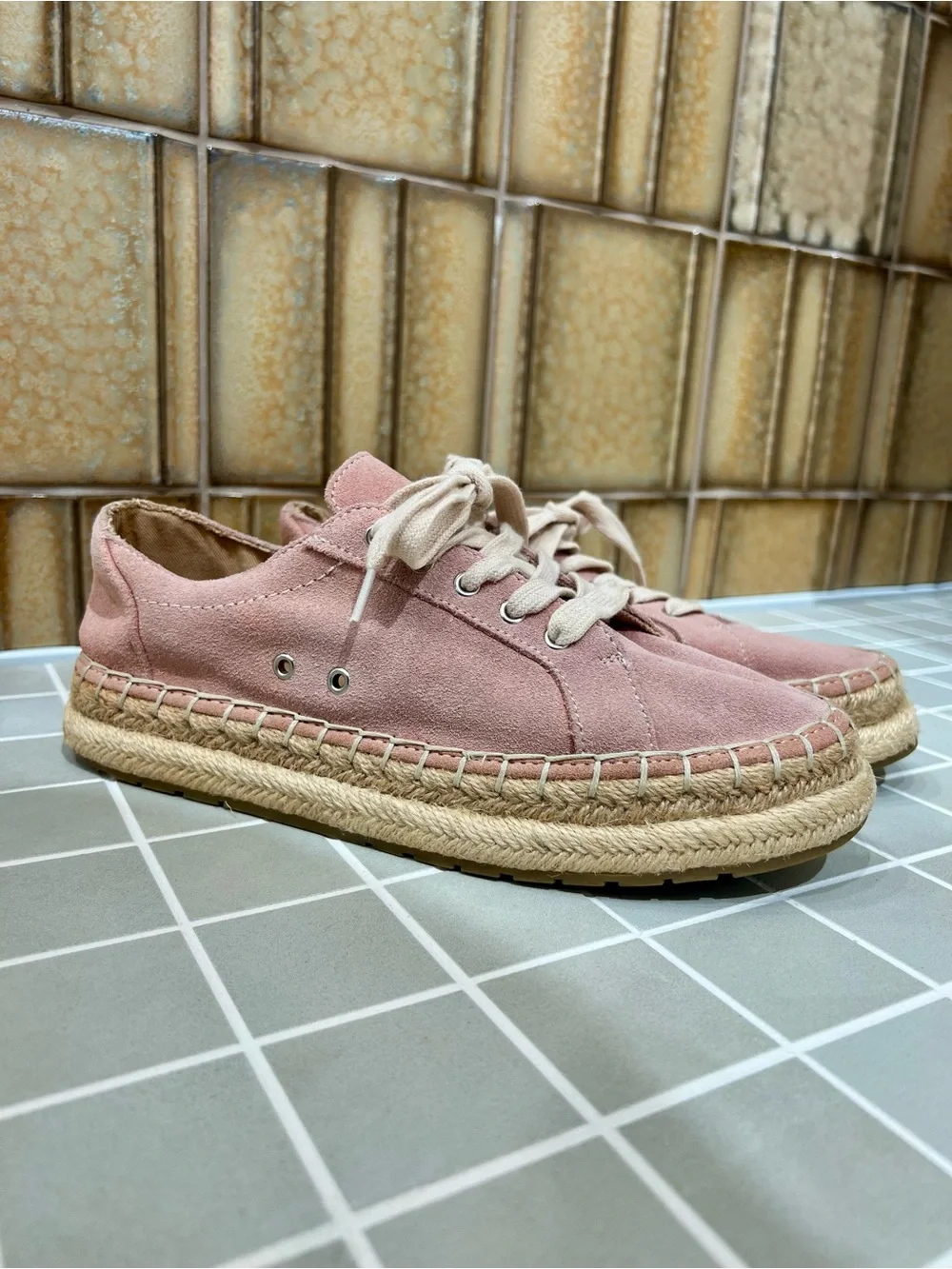 Zara blush suede